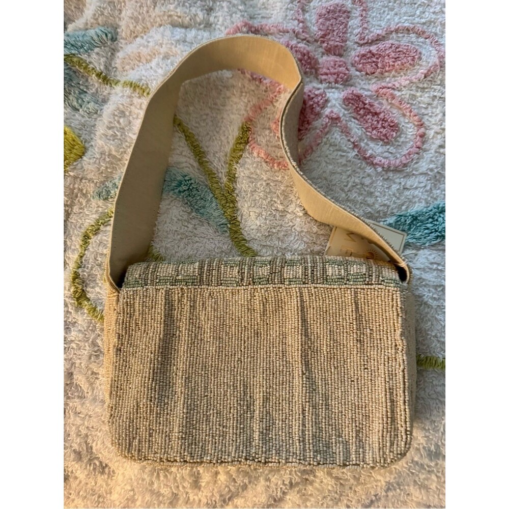 NWT Sol and Mer Beaded Pumpkin Vine Shoulder Flap Bag - Picture 2 of 4